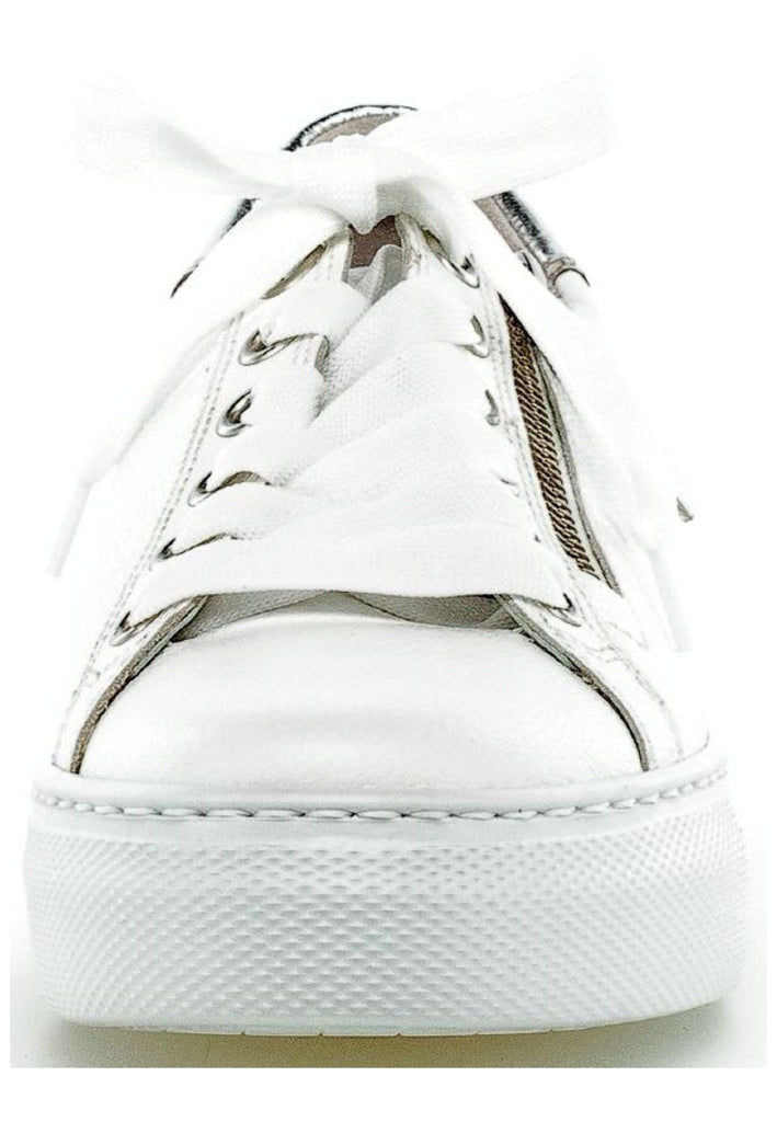 Gabor Sneaker Leder/Textil Weiß/Silber