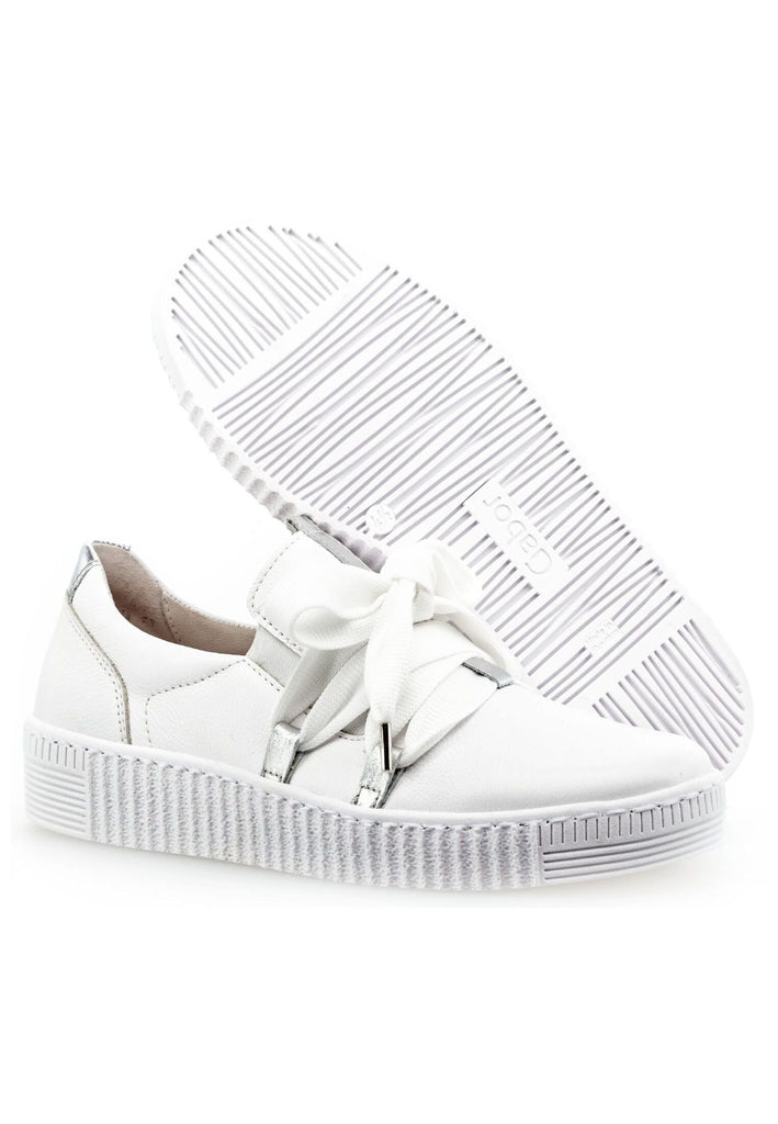 Gabor Sneaker Leder Weiß/Silber