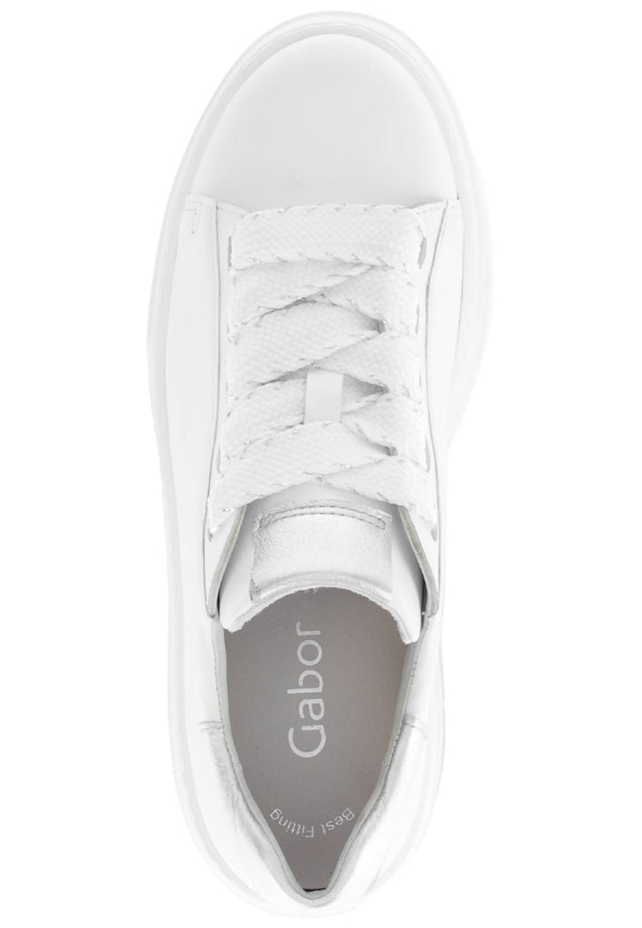 Gabor Sneaker Leder Weiß/Silber
