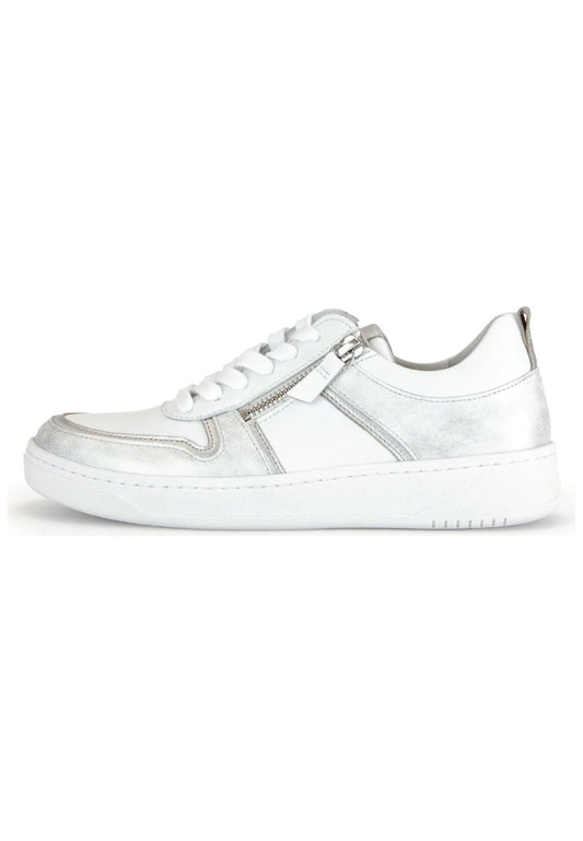Gabor Sneaker Leder Weiß/Silber