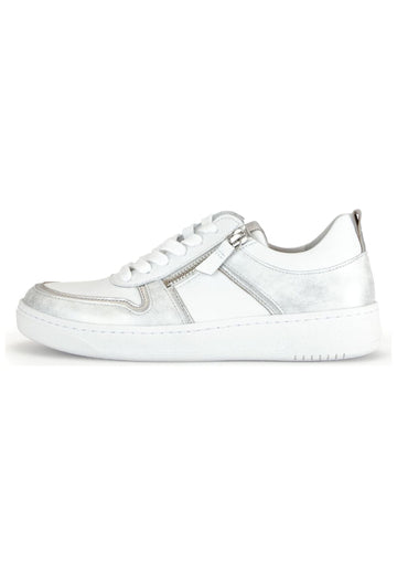 Gabor Sneaker Leder Weiß/Silber