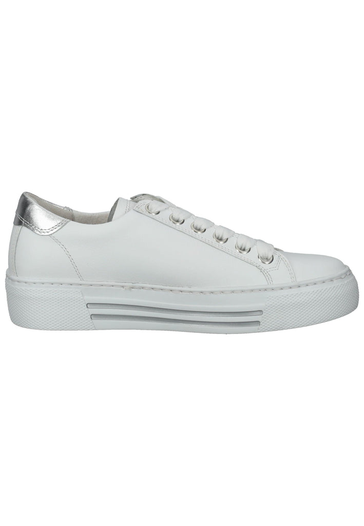 Gabor Sneaker Leder Weiß/Silber