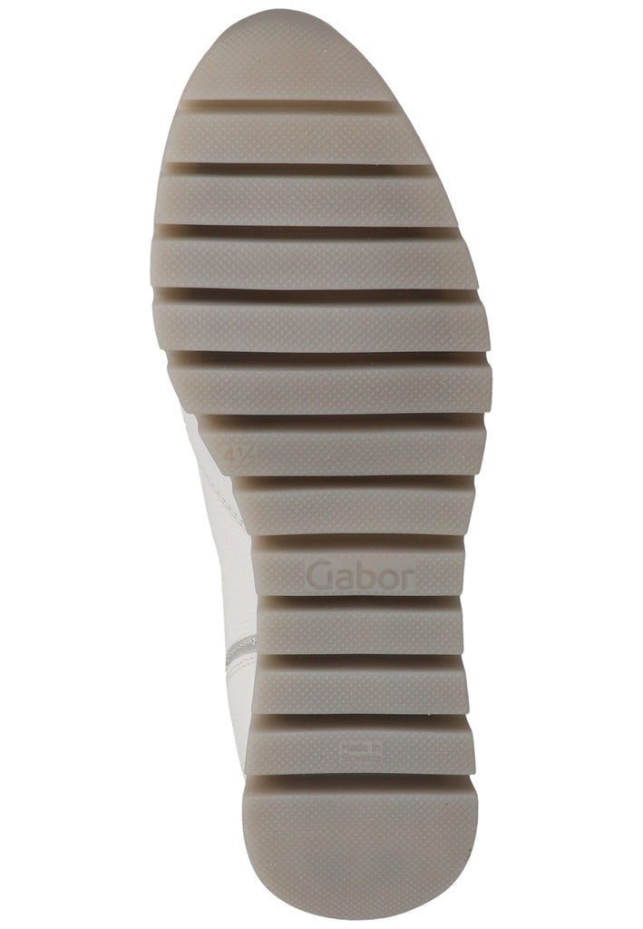 Gabor Sneaker Leder Weiß/Silber