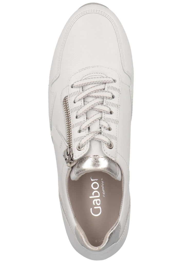 Gabor Sneaker Leder Weiß/Silber