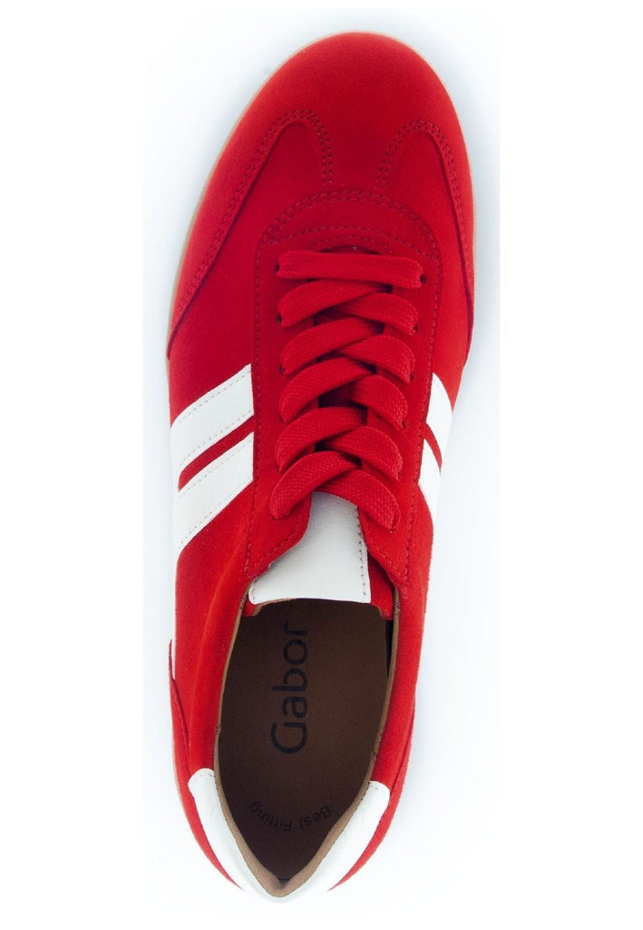 Gabor Sneaker Nappaleder Rot/Weiß