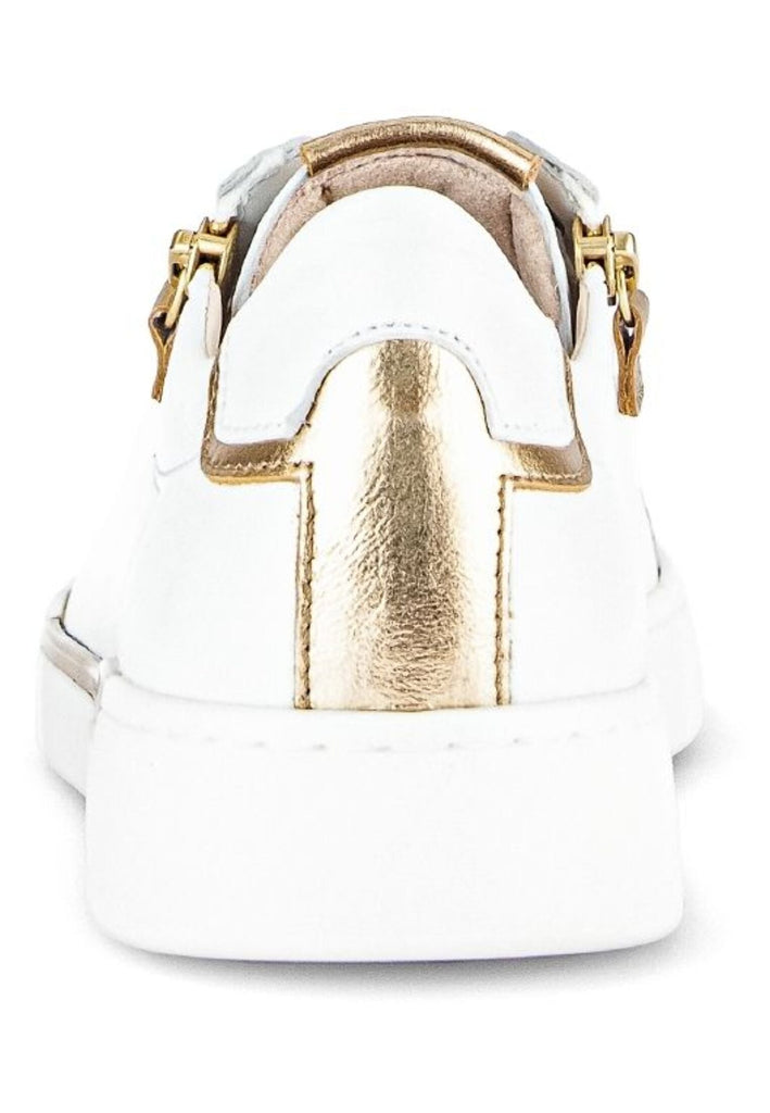 Gabor Sneaker Nappaleder Weiß/Gold