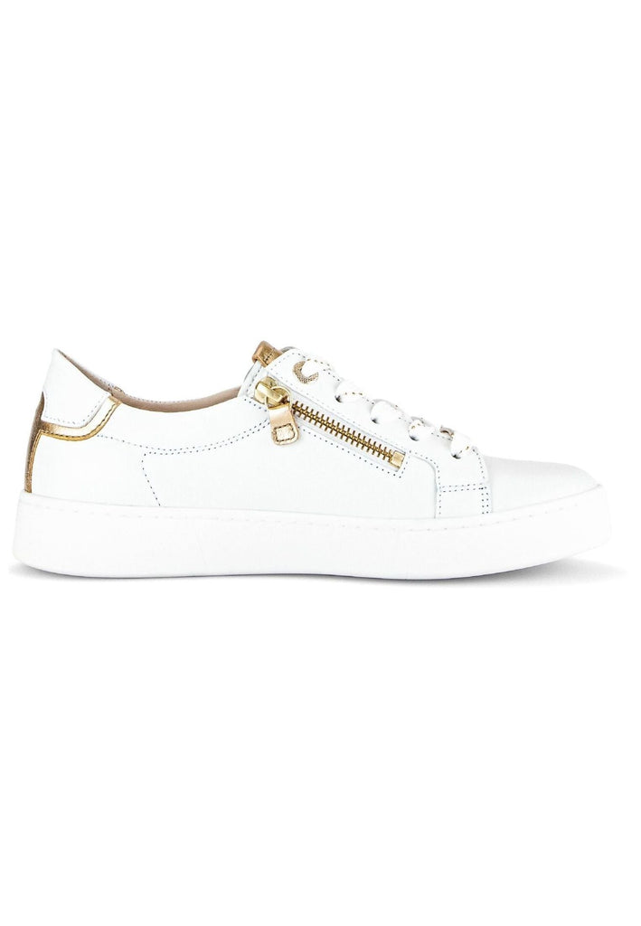 Gabor Sneaker Nappaleder Weiß/Gold