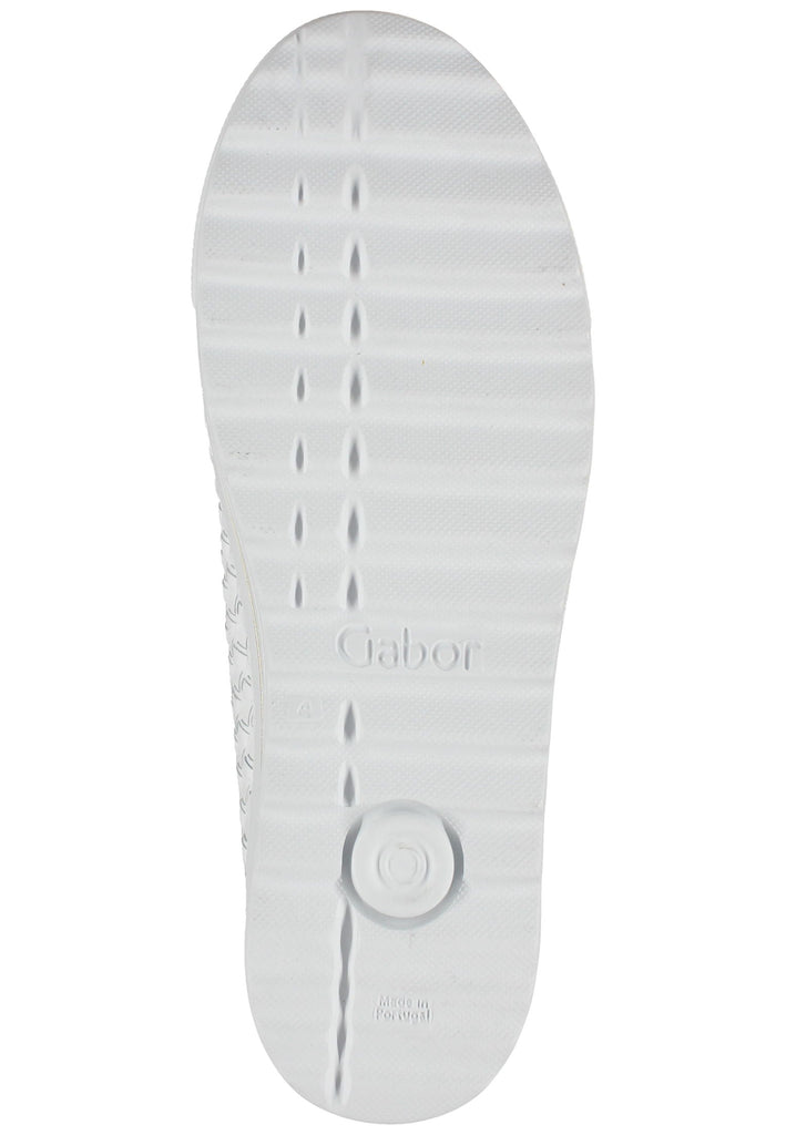 Gabor Sneaker Nappaleder Weiß/Gold