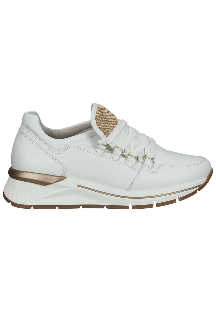 Gabor Sneaker Nappaleder Weiß/Gold