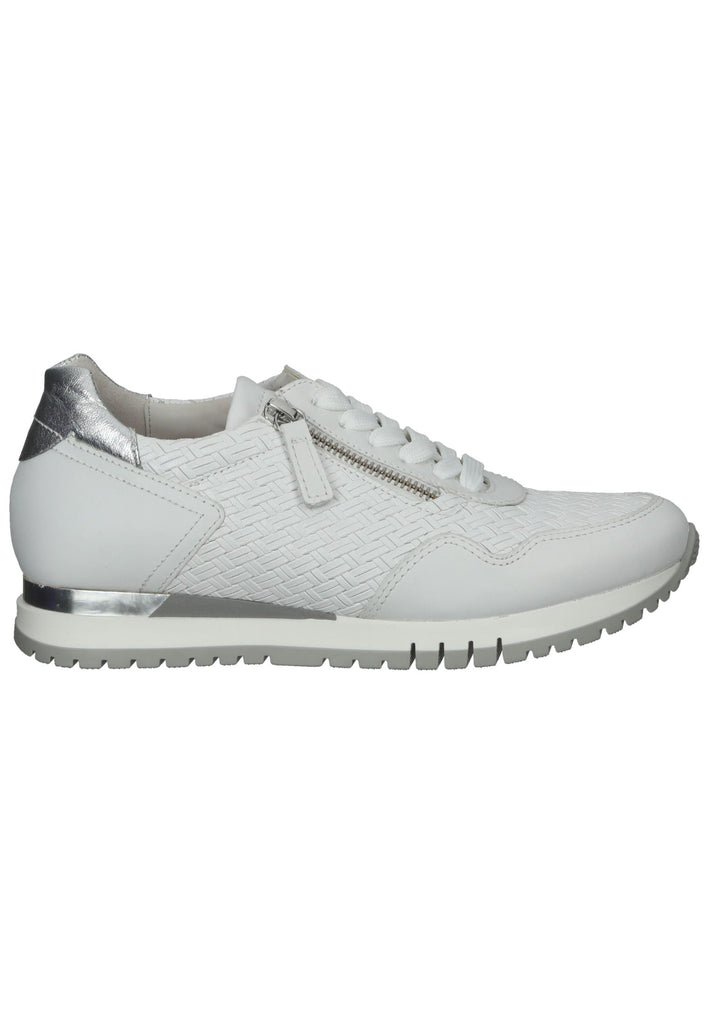 Gabor Sneaker Nappaleder Weiß/Silber