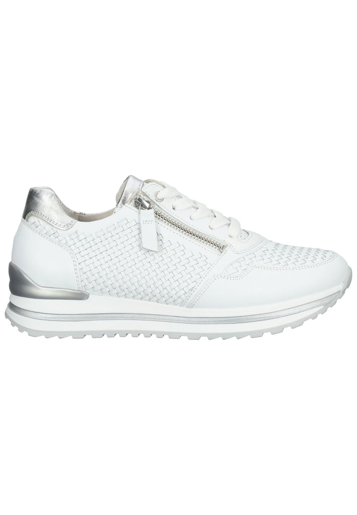 Gabor Sneaker Nappaleder Weiß/Silber