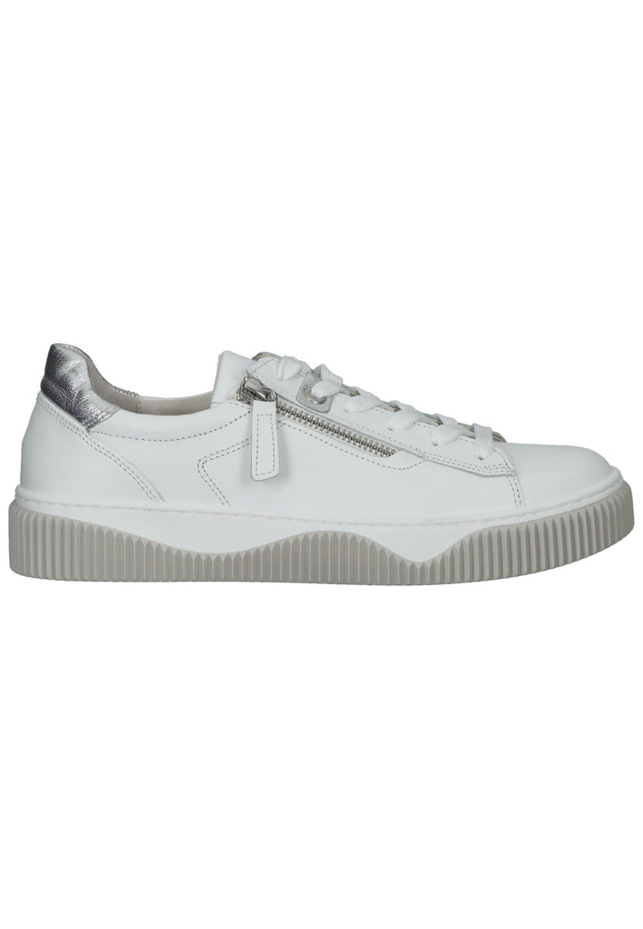 Gabor Sneaker Nappaleder Weiß/Silber