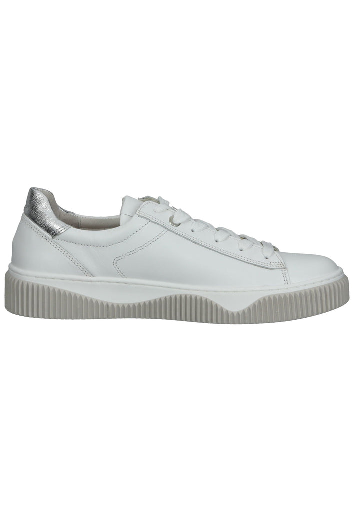 Gabor Sneaker Nappaleder Weiß/Silber