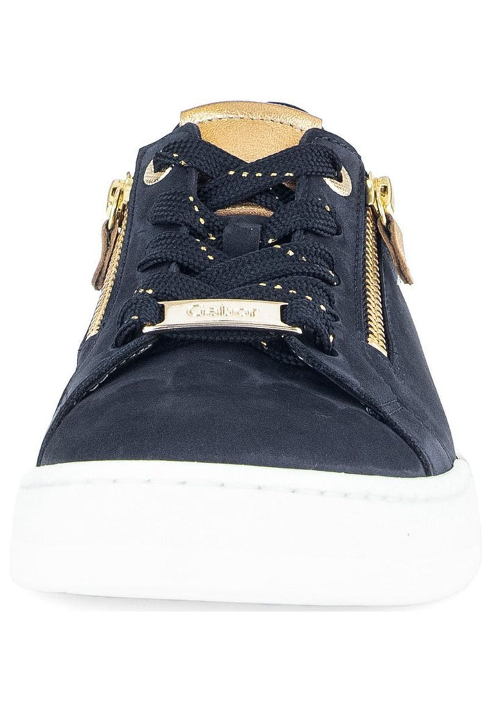Gabor Sneaker Nubukleder/Textil Blau/Gold