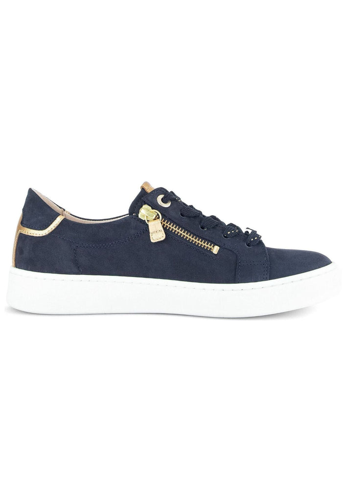 Gabor Sneaker Nubukleder/Textil Blau/Gold