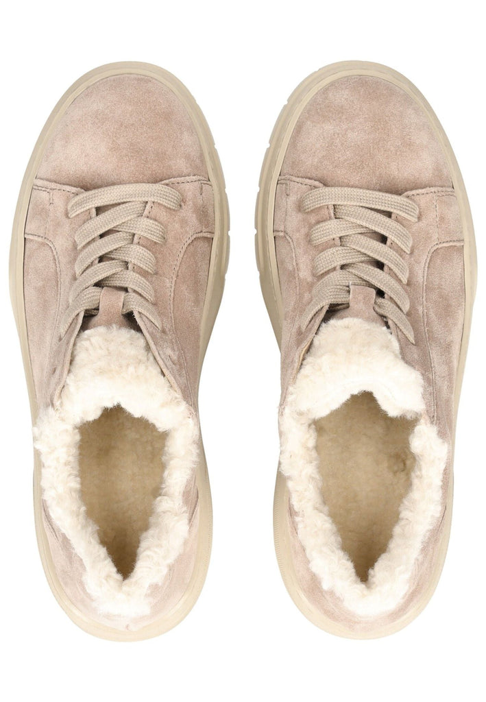 Gabor Sneaker Veloursleder Dunkelbeige Warmfutter