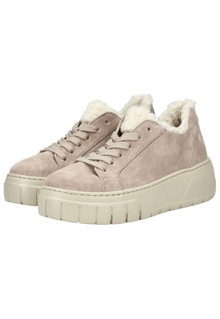 Gabor Sneaker Veloursleder Dunkelbeige Warmfutter