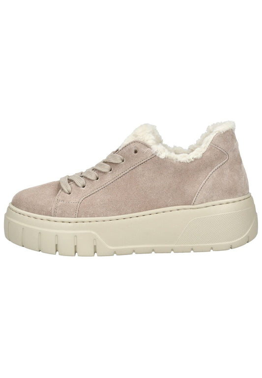 Gabor Sneaker Veloursleder Dunkelbeige Warmfutter