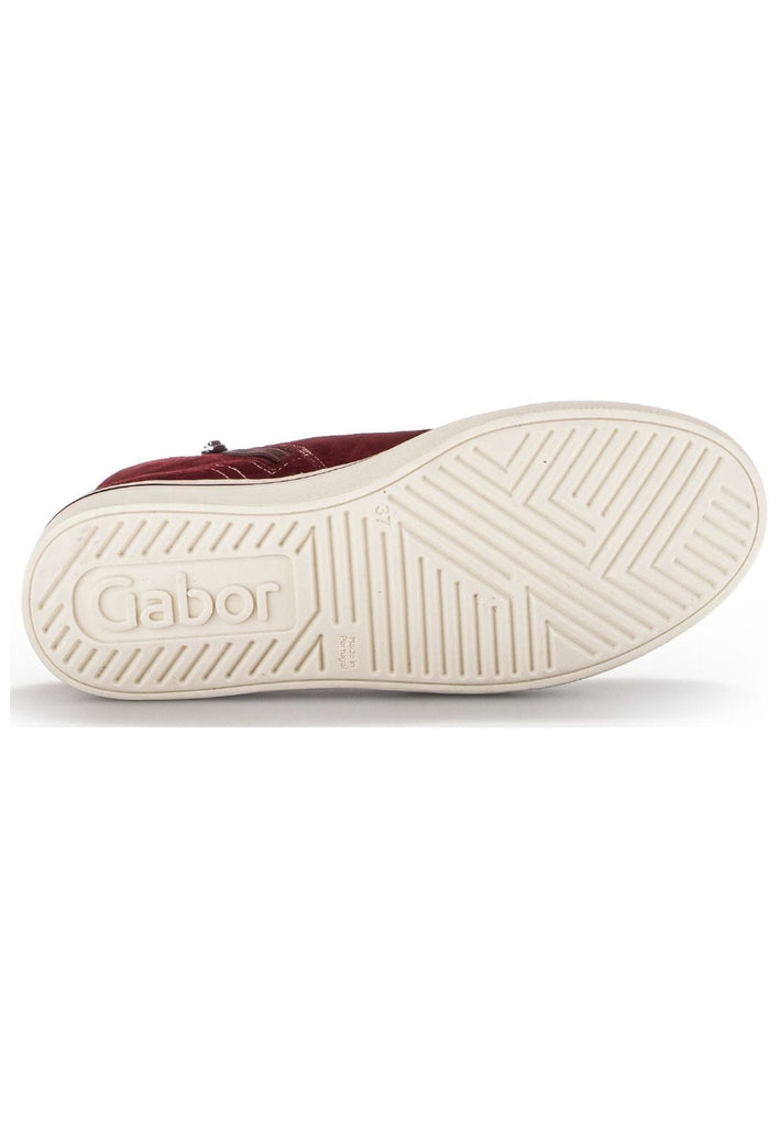 Gabor Sneaker Veloursleder Dunkelrot