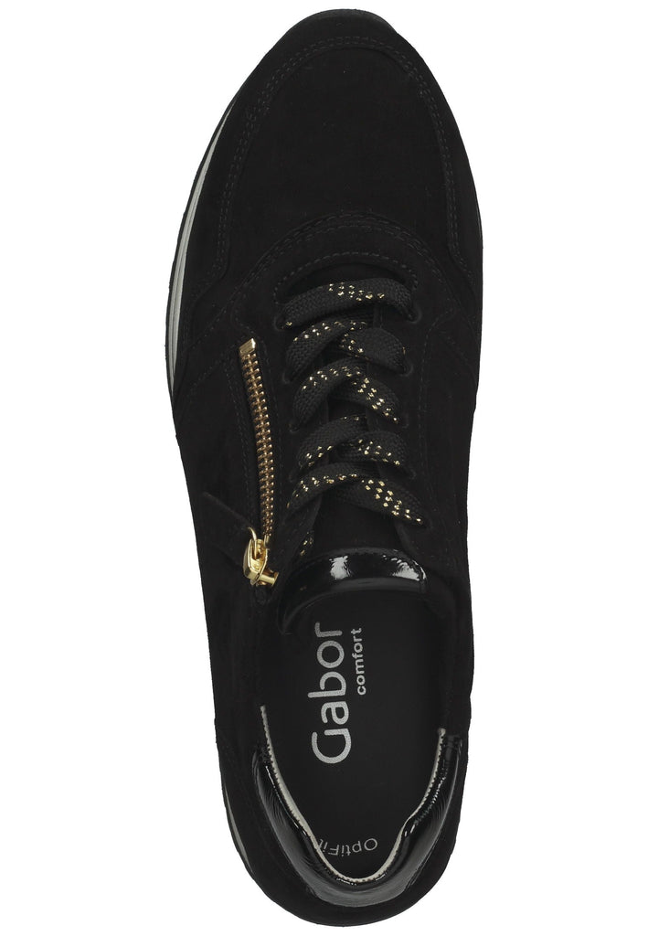 Gabor Sneaker Veloursleder Schwarz Kombi