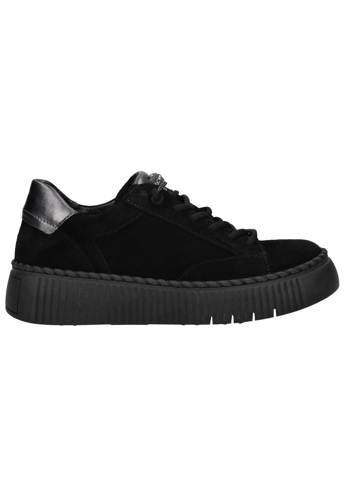 Gabor Sneaker Veloursleder Schwarz/Silber