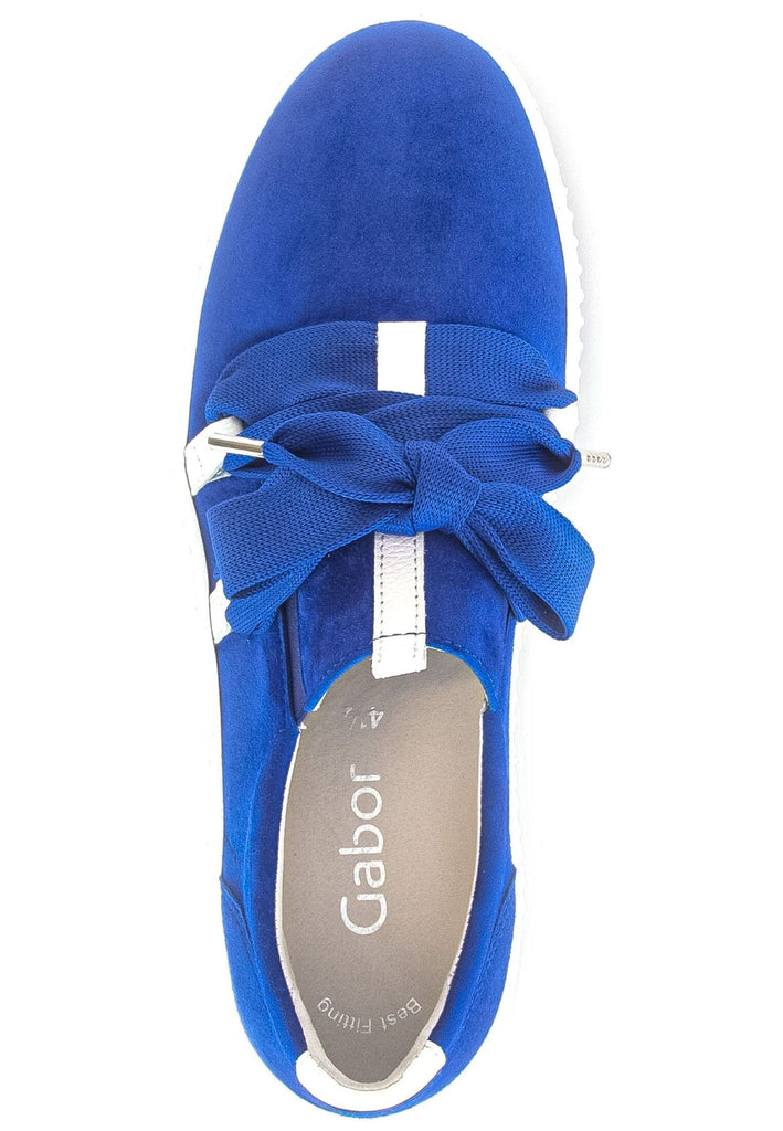 Gabor Sneaker Veloursleder/Textil Blau/Weiß