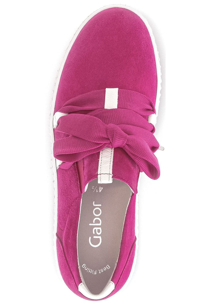 Gabor Sneaker Veloursleder/Textil Pink/Weiß