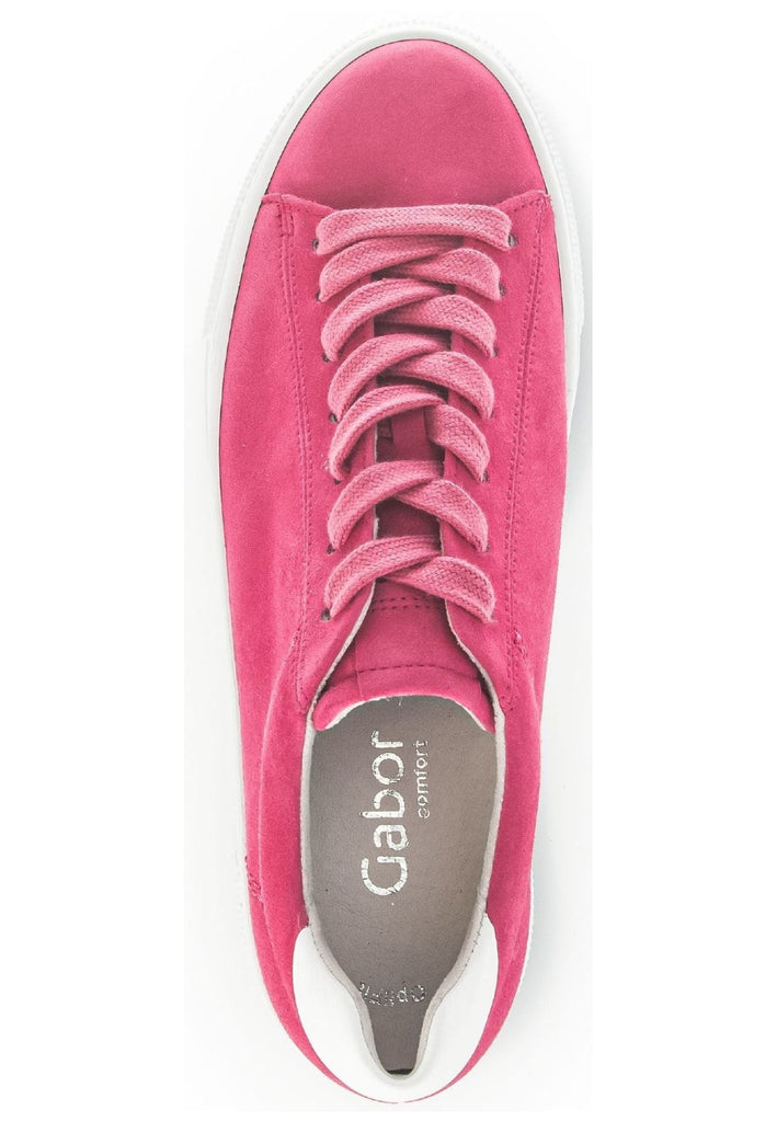 Gabor Sneaker Veloursleder/Textil Pink/Weiß