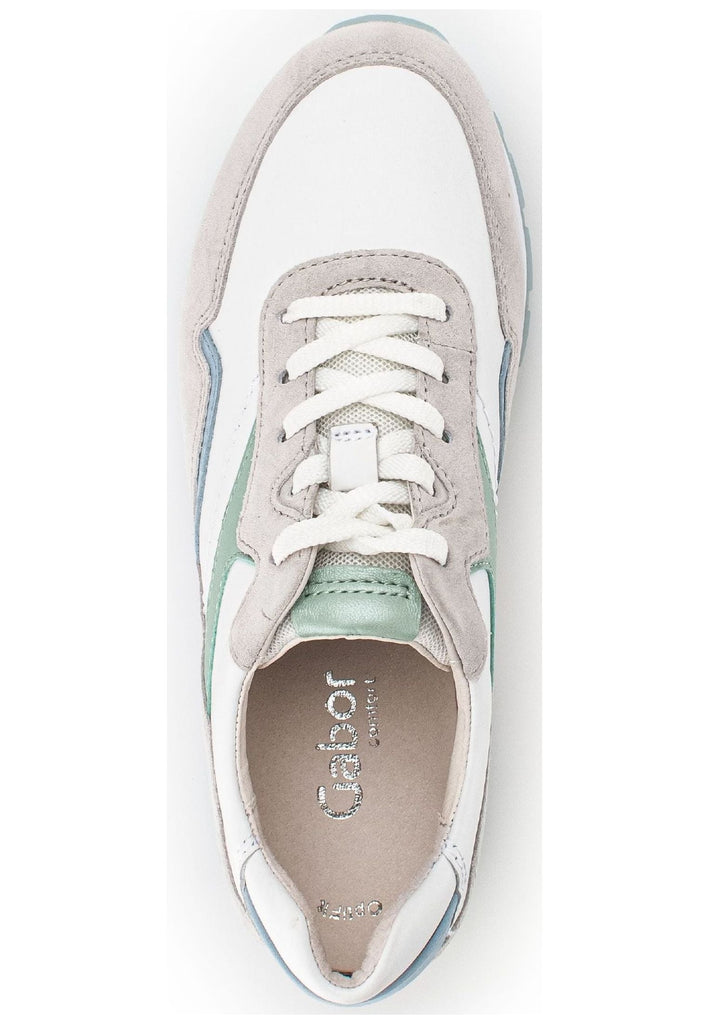 Gabor Sneaker Veloursleder/Textil Weiß Kombi
