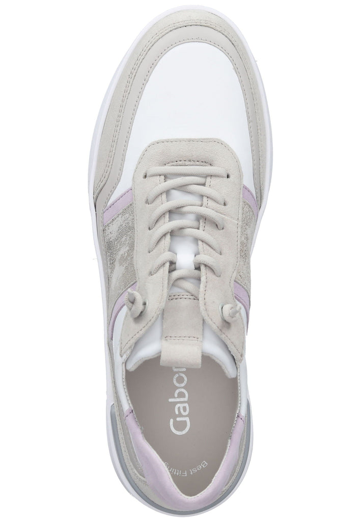 Gabor Sneaker Veloursleder/Textil Weiß/Lila