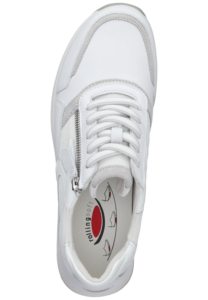 Gabor Sneaker Veloursleder Weiß/Grau