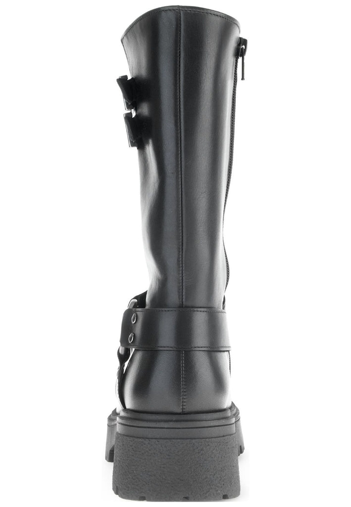 Gabor Stiefel Glattleder Schwarz Warmfutter