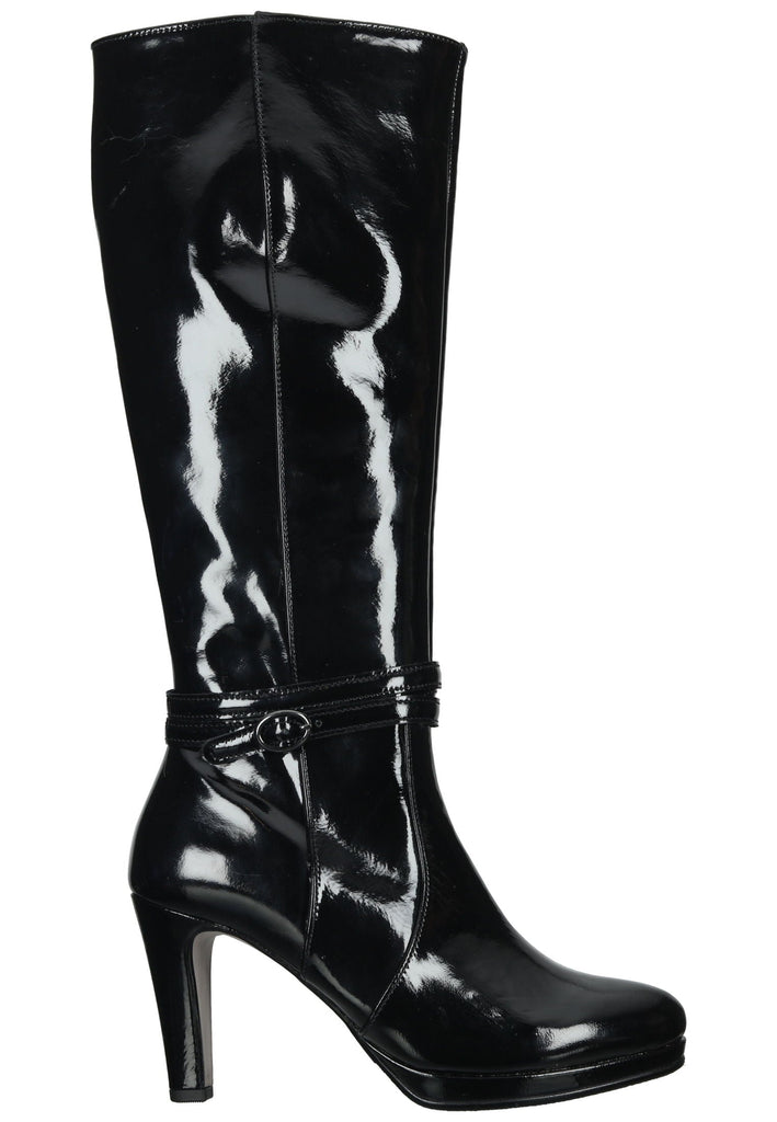 Gabor Stiefel Leder Schwarz Lack Warmfutter