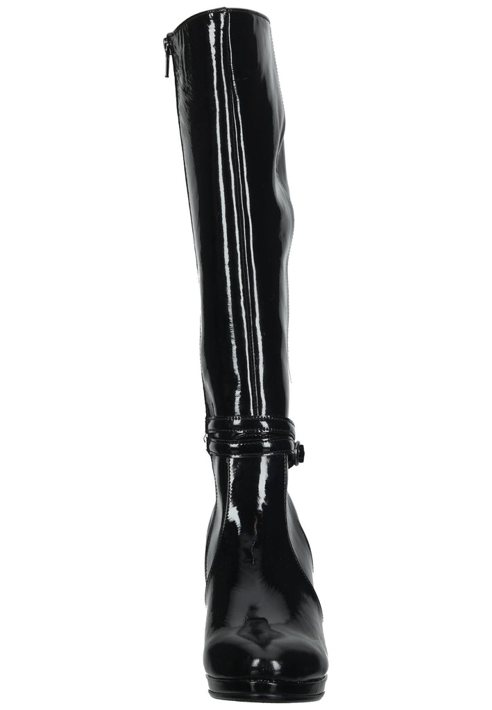 Gabor Stiefel Leder Schwarz Lack Warmfutter