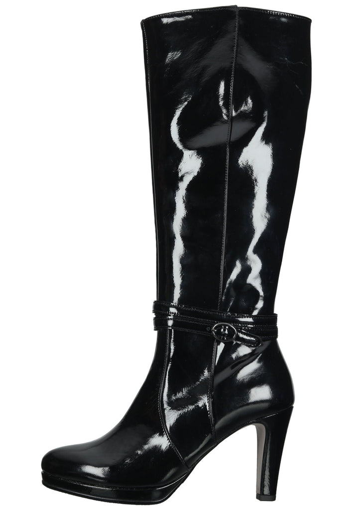 Gabor Stiefel Leder Schwarz Lack Warmfutter