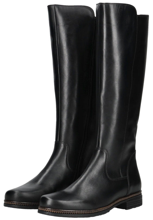 Gabor Stiefel Leder/Textil Schwarz