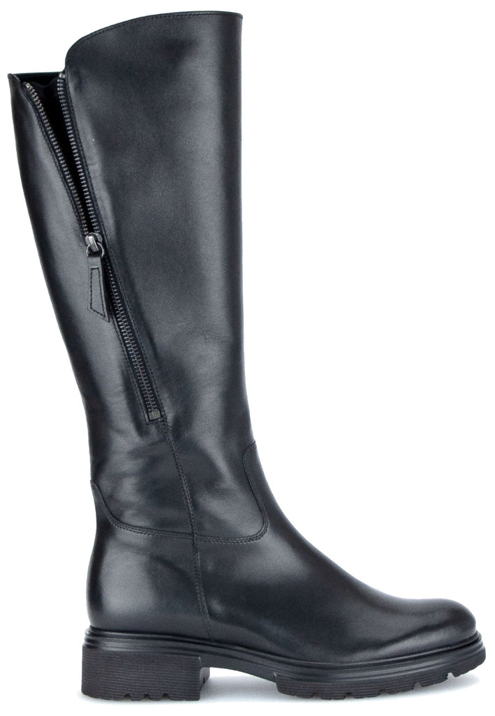 Gabor Stiefel Leder/Textil Schwarz