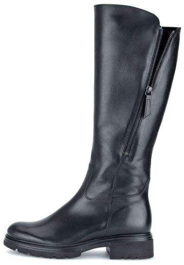 Gabor Stiefel Leder/Textil Schwarz