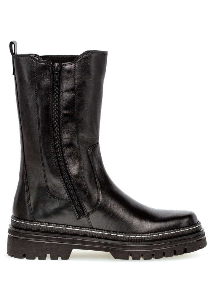 Gabor Stiefel Leder/Textil Schwarz