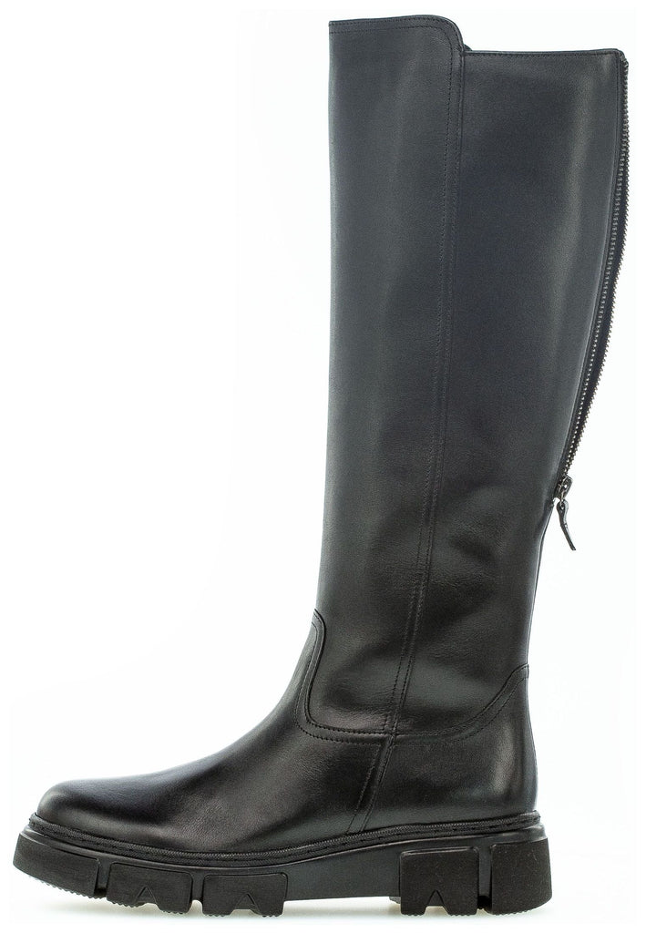 Gabor Stiefel Leder/Textil Schwarz Warmfutter