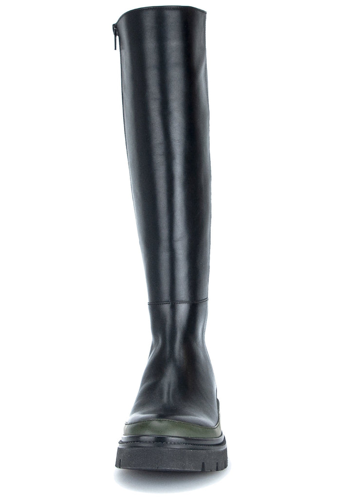 Gabor Stiefel Nappaleder Schwarz/Grün