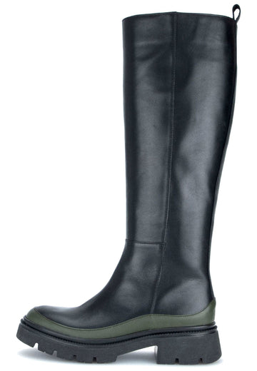 Gabor Stiefel Nappaleder Schwarz/Grün