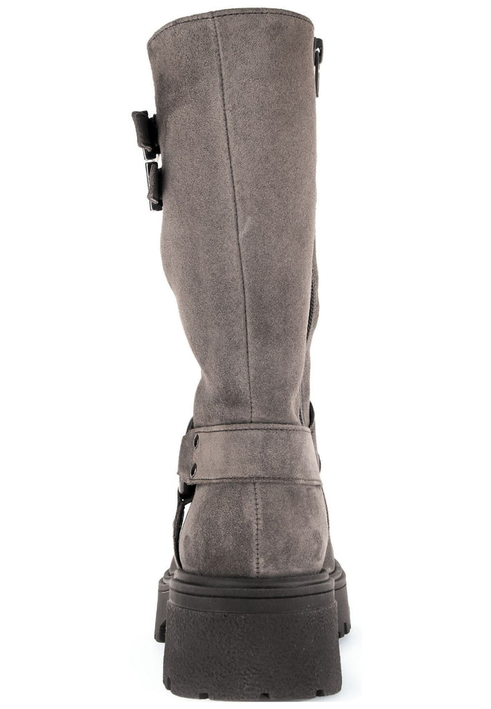 Gabor Stiefel Veloursleder Braun/Grau Warmfutter