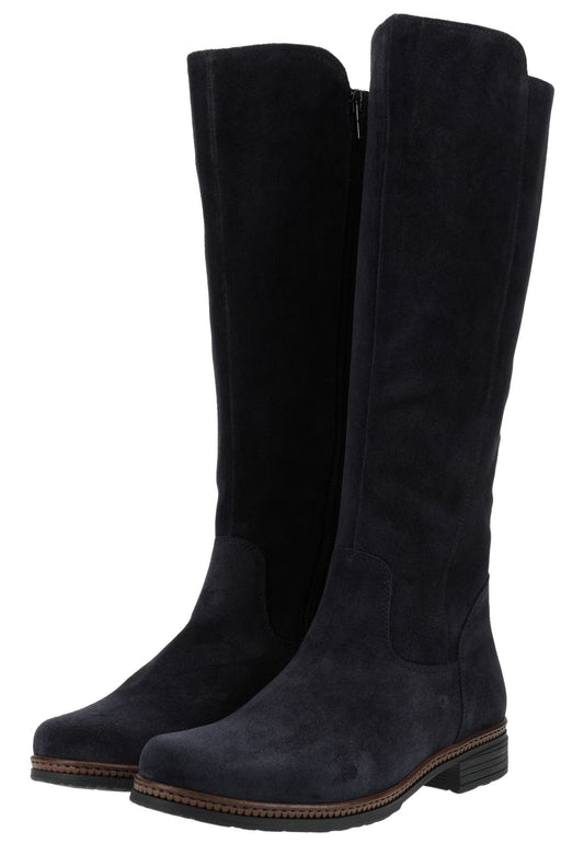 Gabor Stiefel Veloursleder Dunkelblau