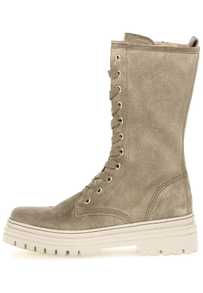 Gabor Stiefel Veloursleder Grün/Beige
