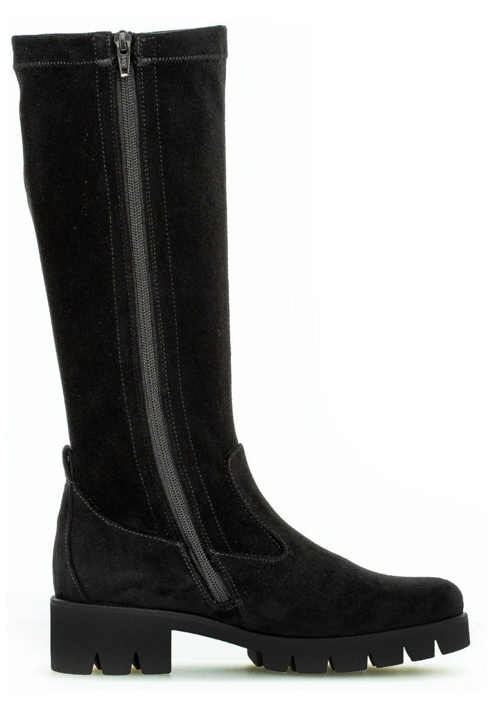 Gabor Stiefel Veloursleder/Microfaser Schwarz