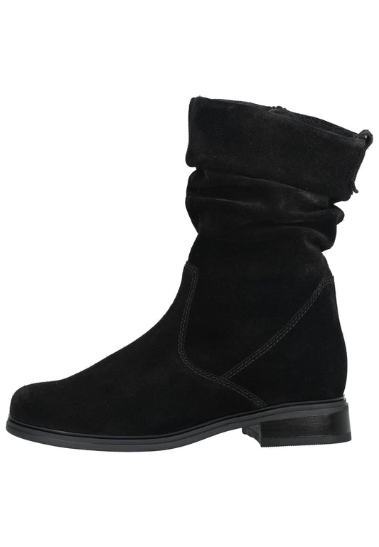 Gabor Stiefel Veloursleder Schwarz/Schwarz