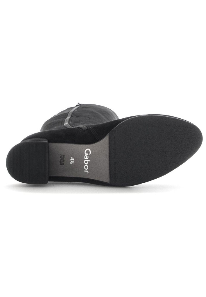 Gabor Stiefel Veloursleder Schwarz Warmfutter