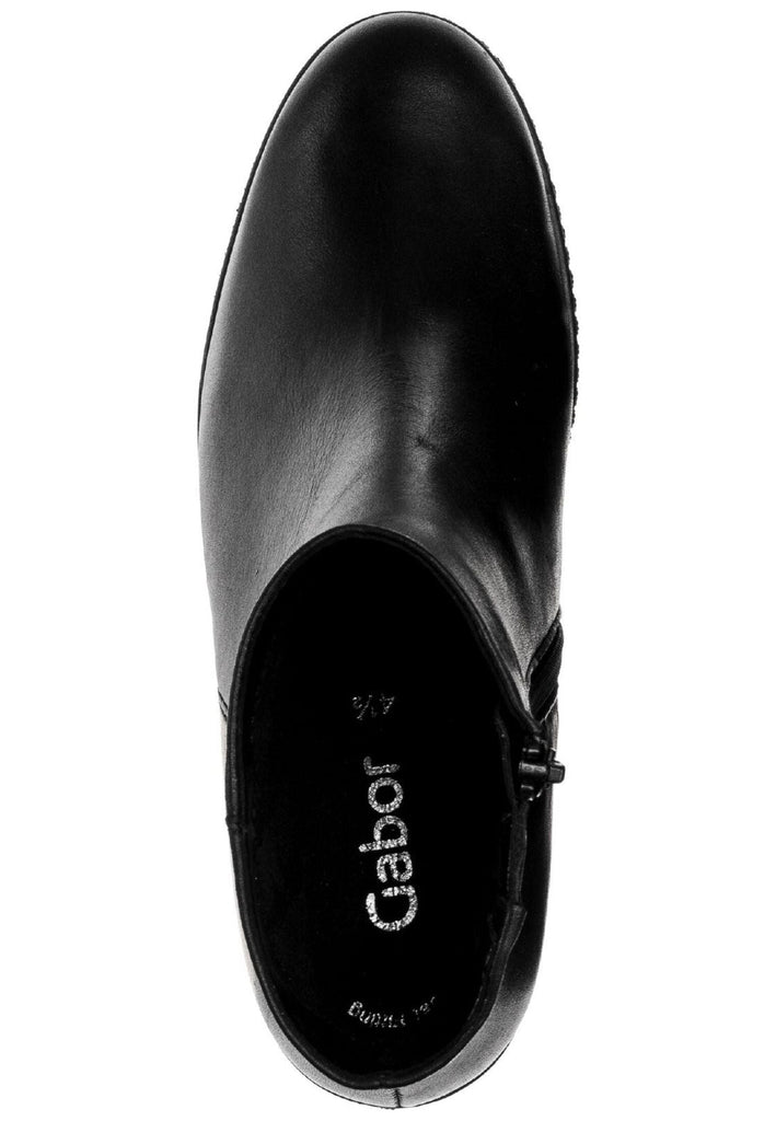 Gabor Stiefelette Glattleder Schwarz
