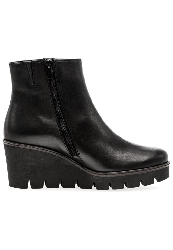 Gabor Stiefelette Glattleder Schwarz